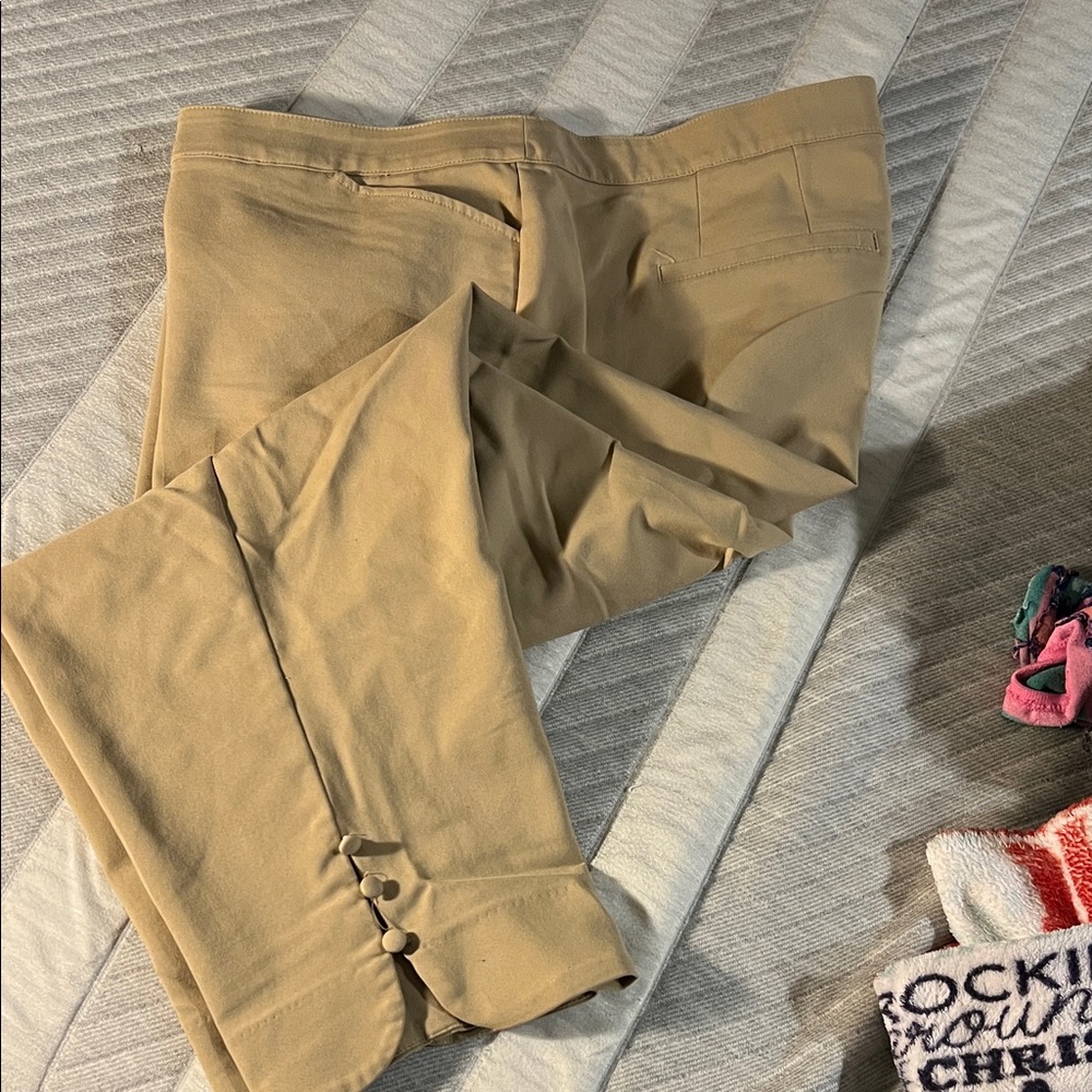 Ruby Rd. Tan Ankle Pants